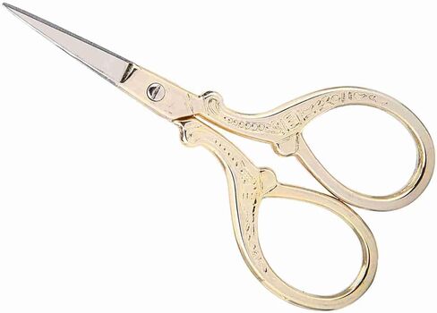 Vintage European Style Scissors, Golden Stainless Steel Sewing Scissors for Cross Stitch Cutting Embroidery Handcraft Craft Art Work DIY Tool in Saudi Arabia