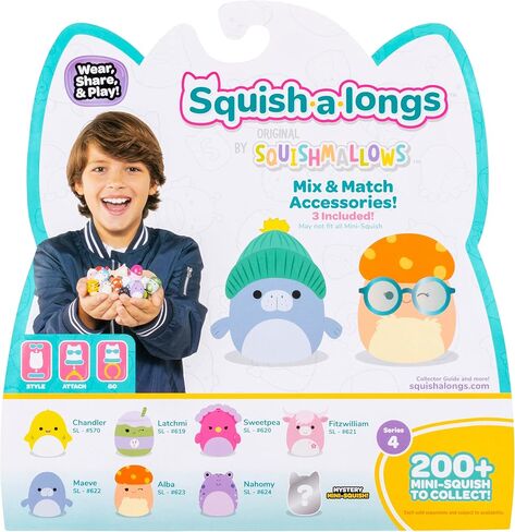 مجموعة Squish-a-longs Mini-Squish المكونة من 8 قطع (الموجة 3، النمط 2) in Kuwait