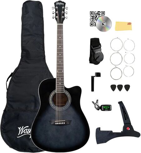 Washburn Vintage Series 6 String Acoustic-Electric Guitar, Right, Tobacco Sunburst (WA90CEVSB) in Saudi Arabia