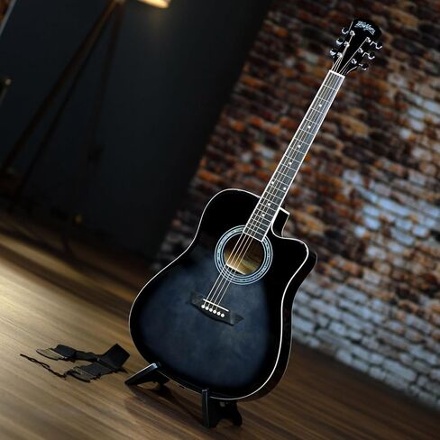 Washburn Vintage Series 6 String Acoustic-Electric Guitar, Right, Tobacco Sunburst (WA90CEVSB) in Saudi Arabia