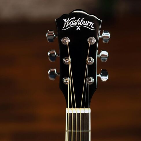Washburn Vintage Series 6 String Acoustic-Electric Guitar, Right, Tobacco Sunburst (WA90CEVSB) in Saudi Arabia