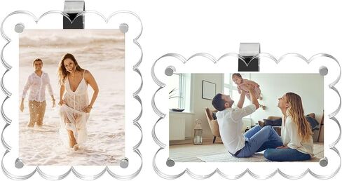 Car Sun Visor Photo Holder, 1 Pack Universal Magnetic Car Visor Clip, Personalized Picture Frame for Cars, Photo car Visor Clip(Wave Shape) in Saudi Arabia