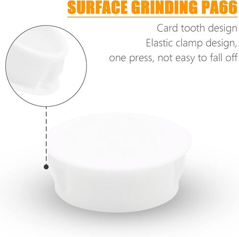 15PCS 38mm(1 1/2") White Hole Plugs Plastic Flush Type Hole Plugs Snap in Locking Hole Tube, Furniture Fencing Post Pipe Insert End Caps (White) in Kuwait