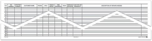 Automotive Route Sheet Pad – 57 Line Appointment Schedule Sheets, 22 x 17 Service Dispatch Log, Large Route Planning Paper, Car Dealer Service Tracking Forms, White Paper – Pad 1 (50 Sheets Per Pad) in Saudi Arabia