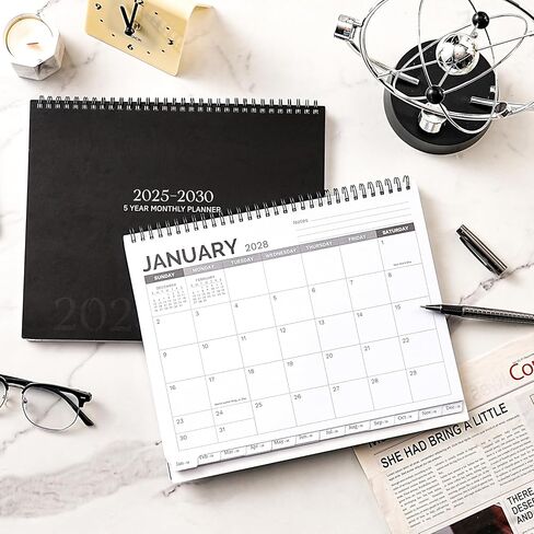 2026-2030 Monthly Planner/Calendar - 5 Year Monthly Planner, Jan. 2026 - Dec. 2030, 9" x 11", 5 Year Calendar Double-Side Pocket + Waterproof Cover in Saudi Arabia