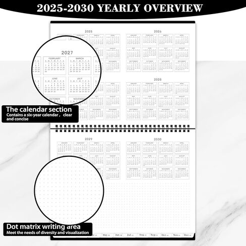 2026-2030 Monthly Planner/Calendar - 5 Year Monthly Planner, Jan. 2026 - Dec. 2030, 9" x 11", 5 Year Calendar Double-Side Pocket + Waterproof Cover in Saudi Arabia