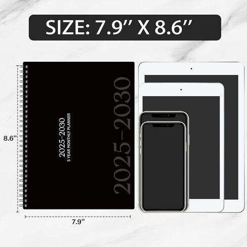 2026-2030 Monthly Planner/Calendar - 5 Year Monthly Planner, Jan. 2026 - Dec. 2030, 9" x 11", 5 Year Calendar Double-Side Pocket + Waterproof Cover in Saudi Arabia