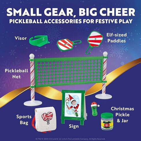 The Elf on the Shelf® - Boy with Blue Eyes with New! Polar Props™ Pickleball Play Pack in Saudi Arabia