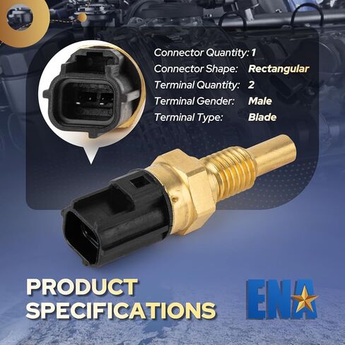 ENA Engine Coolant Temperature Sensor Compatible with Ford Lincoln Mercury F150 Expedition Explorer Navigator Grand Marquis Town Car 4.6L 5.4L 6.8L V8 V10 1997 1998 1999 2000 Replaces TX91 8L3Z6G004A in Saudi Arabia