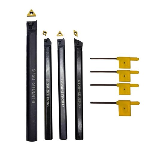 zouzmin 10pcs TCMT32.51 TCMT16T304 Carbide Inserts External Turning Inserts + 10pcs M4x10 Alloy Steel Hex Screws + 1pc T15 Wrench Cutting Tools in Kuwait