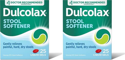 كبسولات جل سائلة ملينة ومنعمة للبراز من دولكولاكس (25 قيراط) للتخفيف اللطيف، دوكوسات الصوديوم 100 ملغ in Kuwait