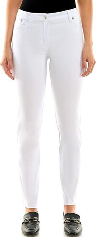 Zac & Rachel Women's Millennium Fabric Pull-On Slim Leg Pant, Heathered Smoke, 12 in Kuwait