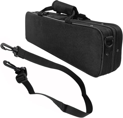 16 Holes Flute Case, Portable Gig Bag Box Leather for Western Concert Flute, Flute Hard Case Storage Cover Piccolo with Locking Latch and Plush Lined Interior for Flute Players Musician Gift in Saudi Arabia