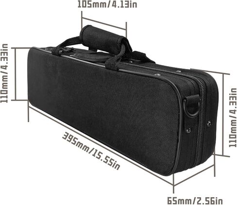 16 Holes Flute Case, Portable Gig Bag Box Leather for Western Concert Flute, Flute Hard Case Storage Cover Piccolo with Locking Latch and Plush Lined Interior for Flute Players Musician Gift in Saudi Arabia