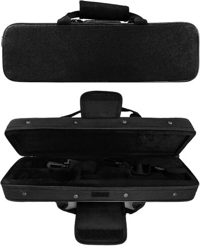 16 Holes Flute Case, Portable Gig Bag Box Leather for Western Concert Flute, Flute Hard Case Storage Cover Piccolo with Locking Latch and Plush Lined Interior for Flute Players Musician Gift in Saudi Arabia