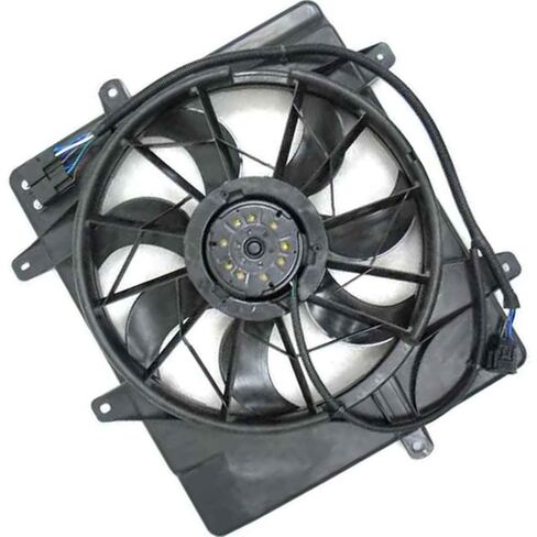 1 Piece Dual Radiator and Condenser Fan Assembly fits Chrysler PT Cruiser 2006 2007 2008 2009 2010 Replacement 5179470AA in Kuwait