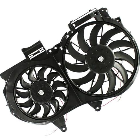 1 x Dual Radiator and Condenser Fan Assembly fits Audi A4 Quattro 2002 2003 2004 2005 2006 2007 2008 2009 Replacement 8E0121207F, 8E0959455K, 8E0959455N in Kuwait