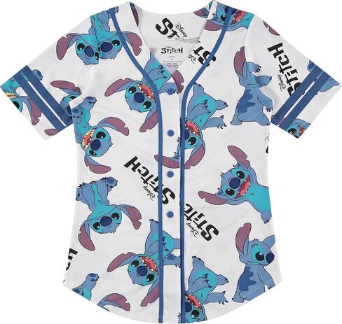 Disney Ladies Mickey Mouse Fashion Shirt - Mickey & Minnie Mouse Baseball Jersey Mickey Mouse Button Down Baseball Jersey in Saudi Arabia