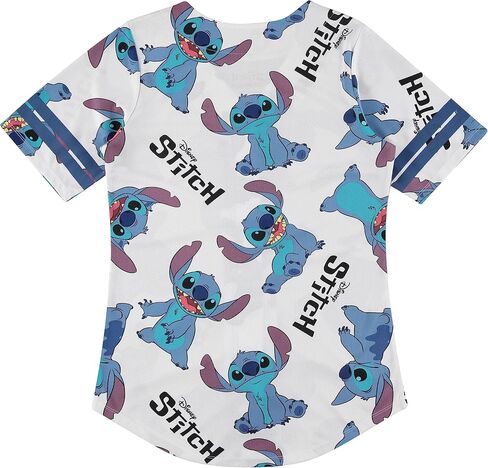 Disney Ladies Mickey Mouse Fashion Shirt - Mickey & Minnie Mouse Baseball Jersey Mickey Mouse Button Down Baseball Jersey in Saudi Arabia