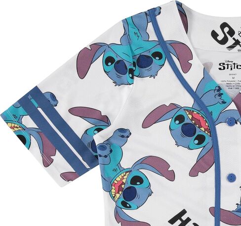 Disney Ladies Mickey Mouse Fashion Shirt - Mickey & Minnie Mouse Baseball Jersey Mickey Mouse Button Down Baseball Jersey in Saudi Arabia