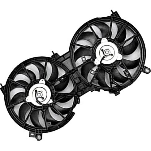 1 X Dual Radiator and Condenser Fan Assembly fits Nissan Murano,Quest 2009 2010 2011 2012 2013 2014 2015 2016 2017 in Kuwait
