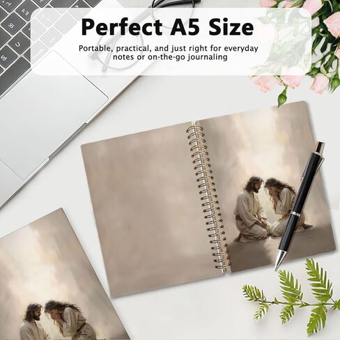 RTXLEZM Jesus and Lamb Christian Notebook Journal,Prayer Journal for Woman,Bible Notebooks for Note Taking,Faith Based Gifts,Christian Religious Hardcover Spiral Notebook 5.5x8.3 Inch in Saudi Arabia