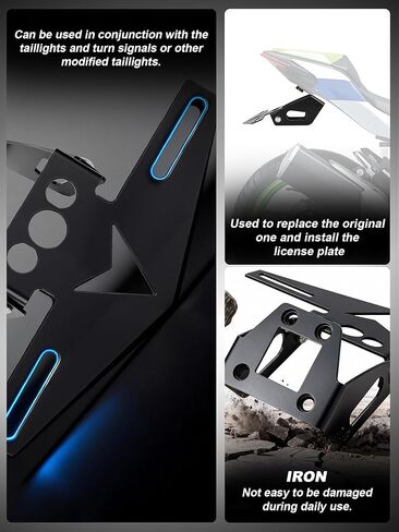Fender Eliminator Kit for Ninja,Iron License Plate Frame Bracket Mount Holder Tail Tidy for Motorcycle Ninja 500 24-25/Ninja Z500 24/Ninja 400 Z400 18-23/Ninja 250 18-25 in Saudi Arabia