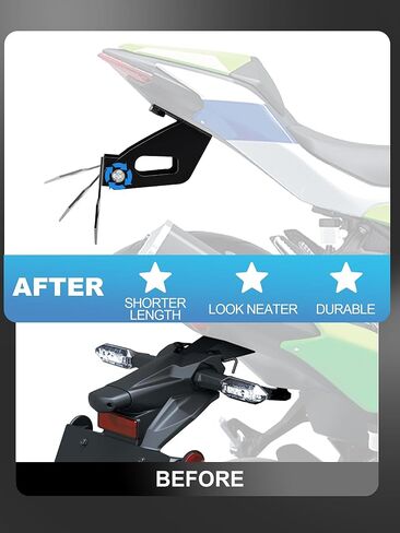 Fender Eliminator Kit for Ninja,Iron License Plate Frame Bracket Mount Holder Tail Tidy for Motorcycle Ninja 500 24-25/Ninja Z500 24/Ninja 400 Z400 18-23/Ninja 250 18-25 in Saudi Arabia