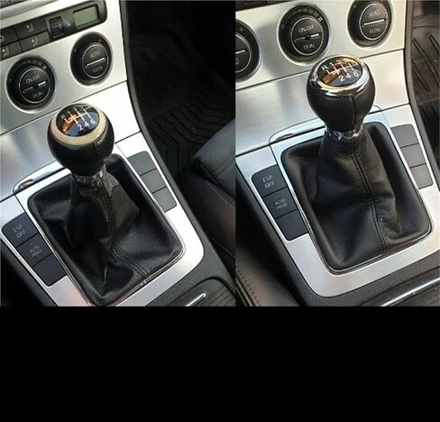 5/6 Speed Gear Shift Knob Lever Stick Gaiter Boot Cover Collar For Volkswagen For VW for Passat B6 2005-2011 Car Styling Accessories(6 Speed) in Saudi Arabia