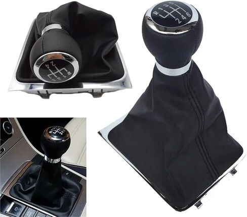 5/6 Speed Gear Shift Knob Lever Stick Gaiter Boot Cover Collar For Volkswagen For VW for Passat B6 2005-2011 Car Styling Accessories(6 Speed) in Saudi Arabia