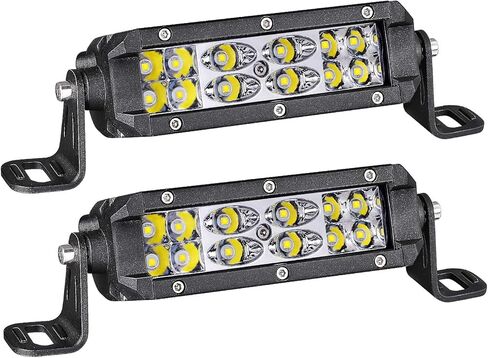 Light Bar Mounting Brackets 2 Packs Universal Side-Mounted Brackets for Straight or Curved Single-Row LED Light Bar Up to 52 Inch in Saudi Arabia