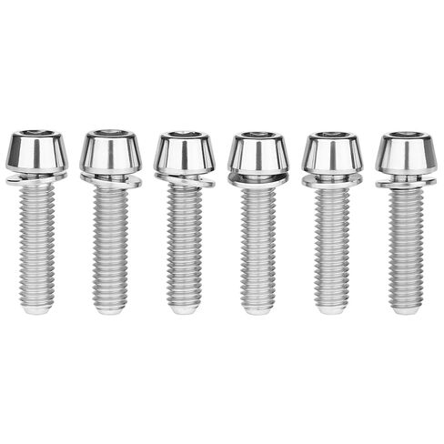 Wanyifa Titanium M5x20mm with Washer Allen Hex Tapered Bolts Screw for Bicycle Stem Pack of 6 in Kuwait