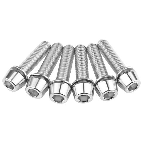 Wanyifa Titanium M5x20mm with Washer Allen Hex Tapered Bolts Screw for Bicycle Stem Pack of 6 in Kuwait