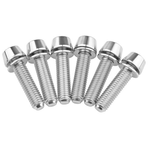 Wanyifa Titanium M5x20mm with Washer Allen Hex Tapered Bolts Screw for Bicycle Stem Pack of 6 in Kuwait