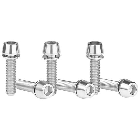 Wanyifa Titanium M5x20mm with Washer Allen Hex Tapered Bolts Screw for Bicycle Stem Pack of 6 in Kuwait