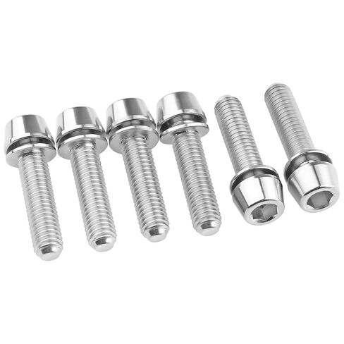 Wanyifa Titanium M5x20mm with Washer Allen Hex Tapered Bolts Screw for Bicycle Stem Pack of 6 in Kuwait
