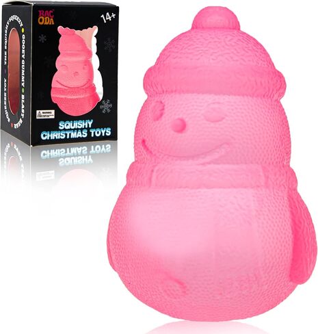 Christmas Snowman Squishy Fidget Toy, Slow Rebound Fun Stress Relief Squeeze Toy, Tactile Anxiety Relief Desk Fidget for Adults, Festive with Quirky Charm, Stocking Stuffer Gift in Saudi Arabia