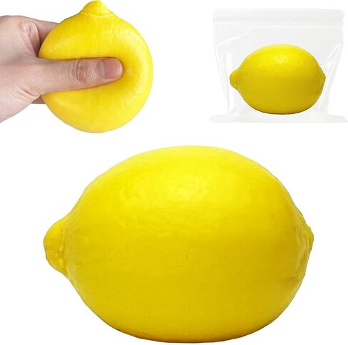 ألعاب ZTATU Fruit Taba Squishy Fidget للأطفال - كرات ضغط ليمون واقعية للبالغين والأطفال كرة إسفنجية حسية ناعمة إلى حد ما - لعبة تخفيف التوتر للمكتب - عيد الميلاد، عيد الميلاد، هدايا حفلات عيد الفصح in Kuwait