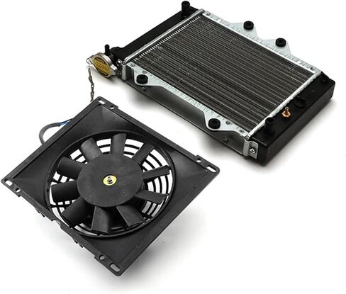 Motorcycle Radiator Cooler Water 12V Fan Kit Fit for Zongshen 200cc 250cc 300cc Engine ATV Go Kart UTV Buggy Quad Bike Parts(3 Holes) in Saudi Arabia