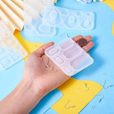 1 Pc Cat Shaped Pendant Silicone Mold Earring Making Kit Cute Cat Kitten Resin Casting Molds with Earring Hook Jump Ring for DIY Keyrings Pet Tag Charm Jewelry Making Hanging Ornament in Saudi Arabia