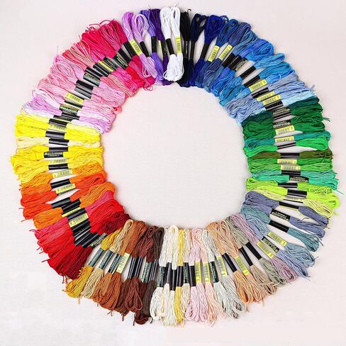 Bracelet String 150 Skeins Rainbow Color Embroidery Floss Cross Stitch Embroidery Thread Cotton Floss Bracelet Yarn, Craft Floss in Saudi Arabia