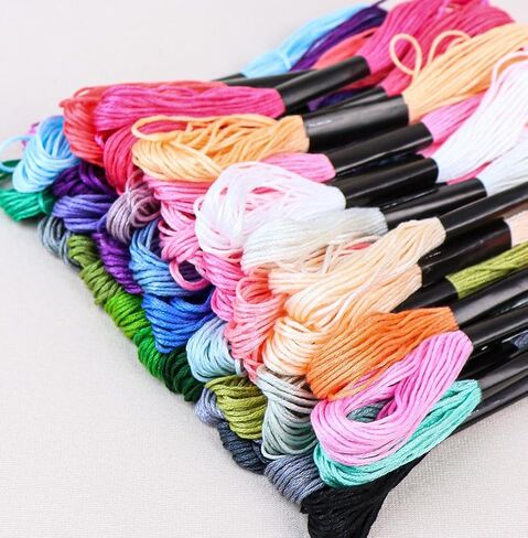Bracelet String 150 Skeins Rainbow Color Embroidery Floss Cross Stitch Embroidery Thread Cotton Floss Bracelet Yarn, Craft Floss in Saudi Arabia