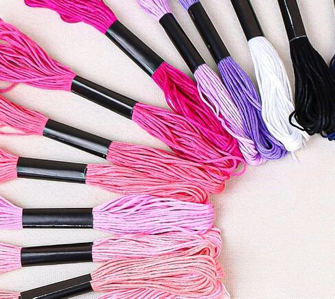Bracelet String 150 Skeins Rainbow Color Embroidery Floss Cross Stitch Embroidery Thread Cotton Floss Bracelet Yarn, Craft Floss in Saudi Arabia
