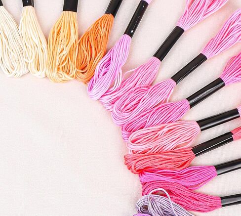 Bracelet String 150 Skeins Rainbow Color Embroidery Floss Cross Stitch Embroidery Thread Cotton Floss Bracelet Yarn, Craft Floss in Saudi Arabia
