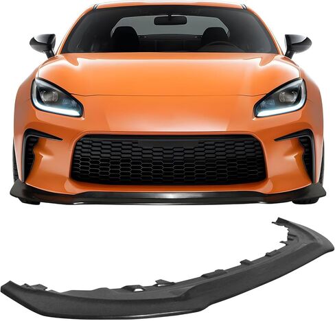IKON MOTORSPORTS, Front Bumper Lip Compatible with 2022-2026 Toyota GR86 Coupe 2-Door, IK6 Style Unpainted Black PU Polyurethane Extension Body Kit Panel Add On in Saudi Arabia