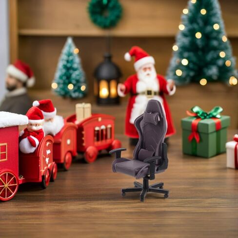 Garneck 1:12 Miniature Gaming Chair Ornament for Dollhouse: Plastic Tiny Office Computer Chair Model Decor Dollhouse Furniture Accessories for Collector Gamer in Saudi Arabia