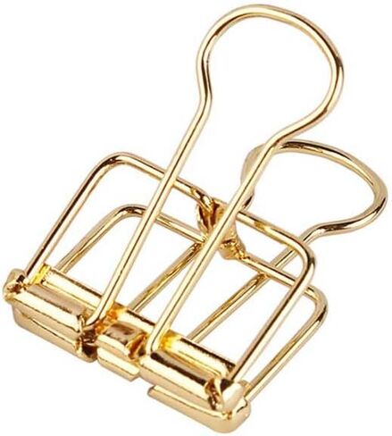 Creative Bright Color Plating Long-Tail Binder/Rose Gold Bills Loose-Leaf Folder/Small Hollow Metal Clips in Saudi Arabia