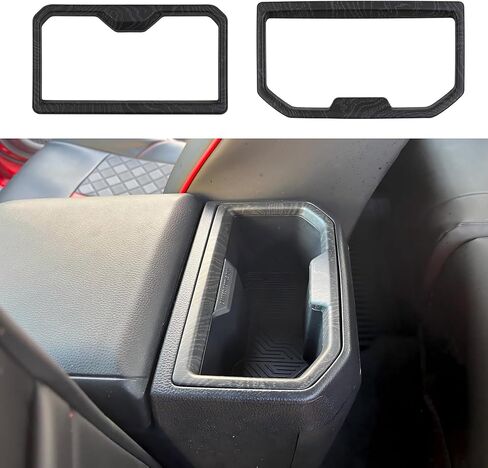 Window Switch Panel Cover for Toyota Tacoma 2024 2025 2026 Interior Accessories Center Console ABS Door Handle Decor Trim (Black Wood, Window Switch Panel Cover) in Kuwait