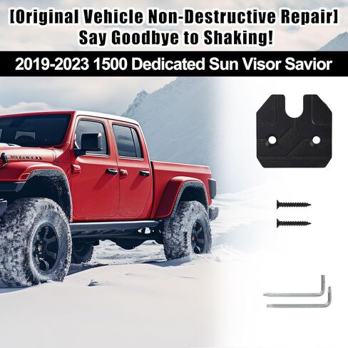 Sun Visor Repair Kit for 2019-2023 1500 Trucks, Aluminum Clip Fix Replacement with Wrenches & Screws Durable Car Visor Bracket Accessories in Saudi Arabia