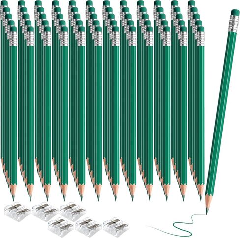 120 قطعة من أقلام الرصاص الملونة القابلة للمسح باللون البرتقالي مع ممحاة مشحذ مسبقًا 2 HB للفحص والدرجات والاختبارات واللوازم المكتبية/المدرسية (برتقالي) in Kuwait